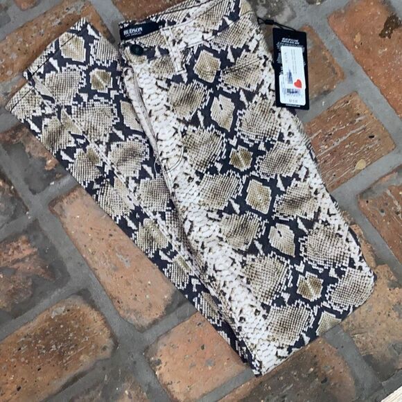 Hudson Barbara skinny snake print animal print jeans size 26 - Picture 1 of 6